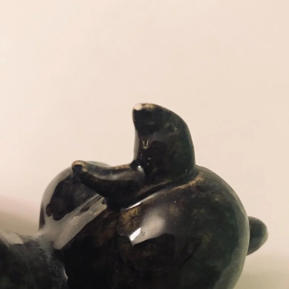 Vintage Cow Figurine  5 Inch Long Ceramic Figure Chip on Ear - Picture 5 of 15